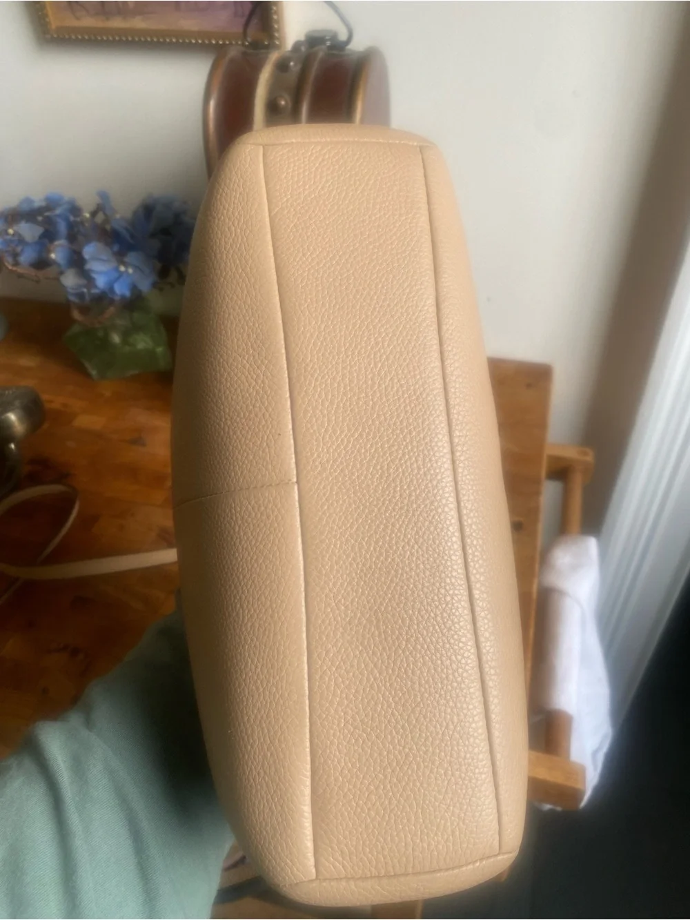 Coach Pebbled Leather Tote in Light Taupe EUC